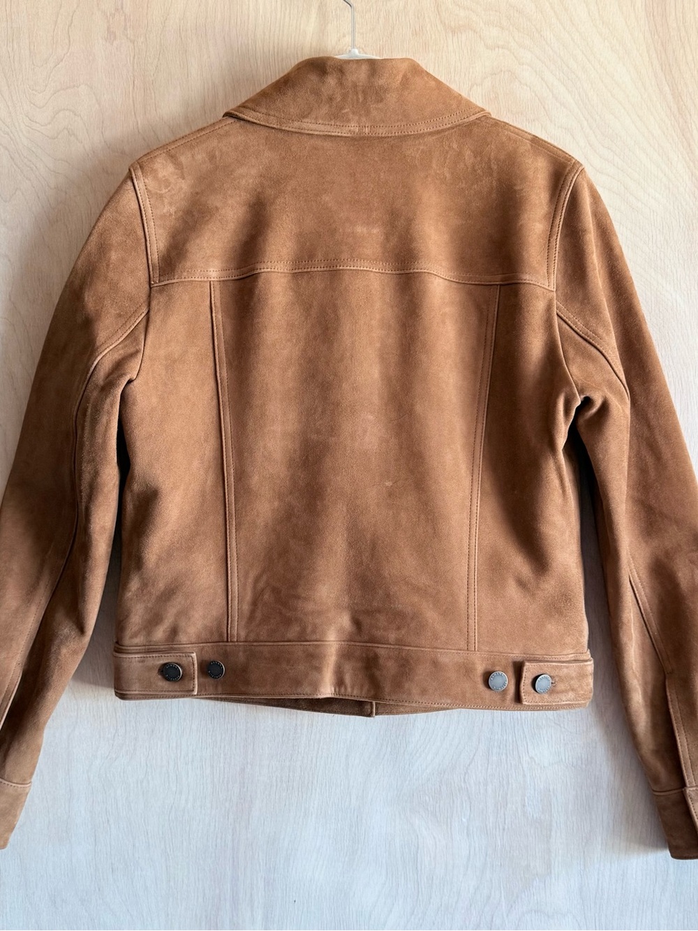 Banana Republic Relaxed Suede Jacket Sweet Chestnut Women's S - Picture 6 of 15